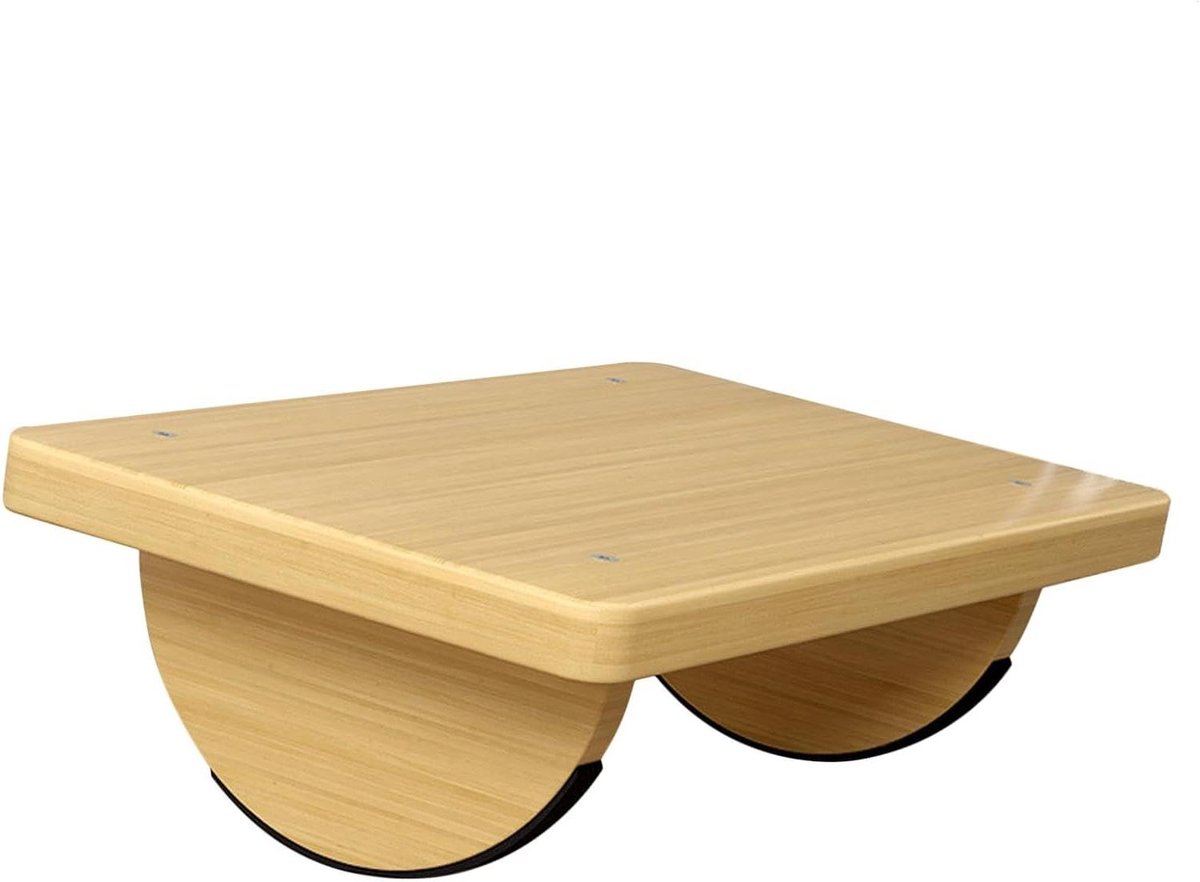 Voetsteun Bureau - Ondersteuning Voeten - Werk Comfort - 180 Graden Verstelbaar - Compact Ontwerp - Houtkleur