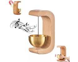 Magnetische Deurbel - Windgong - Hout - winkeliersbel - housewarming cadeau - Entree ornament - Deuropener - Welkom Gasten - Deur Decoratie - Deurbellen - Receptie bel - Entry Bel - WinkelBell - voor veranda, muur, tuin, winkel - houtkleur