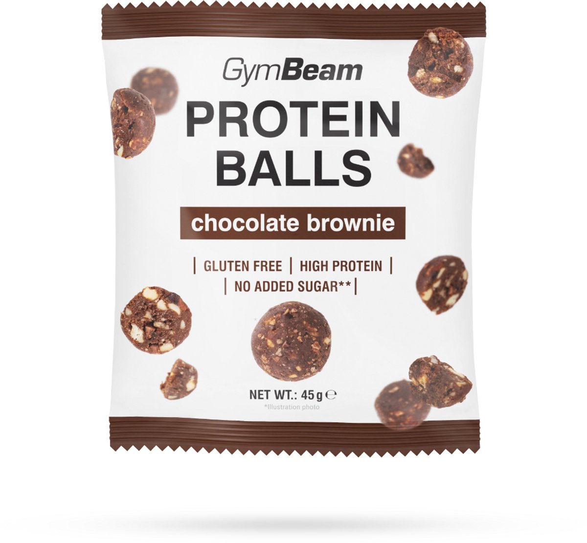 GymBeam Eiwitballen 45 g chocoladebrownie