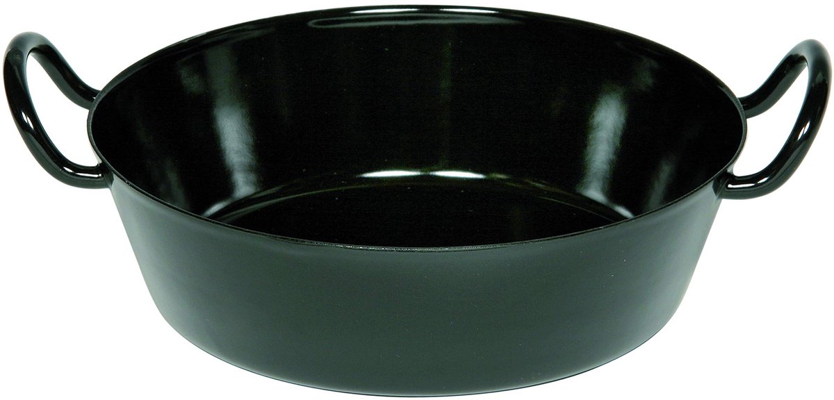 Omgoods - Emaliepannen Rond 30 cm in Zwart