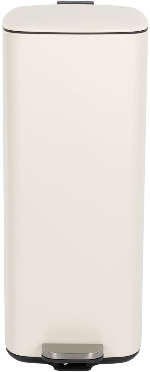 Housecraft Living Mark Prullenbak met Pedaal 30 Liter – Soft Close Afvalbak Crème