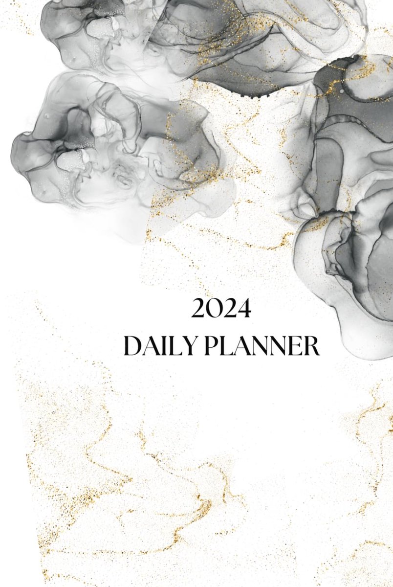 SnelShoppen - Daily Planner 2024 - Agenda, Dagelijkse Organisator, Notitieboek, A5 Formaat, Leer, 12 Maanden, Ideaal voor Werk en Studie
