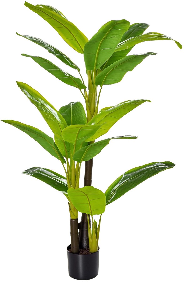 Atlasyx kunstplant - Nepplant - Kunstboom - Nep boom - Grote kunstplant - 18 realistische bladeren - 150 cm hoog - Groen