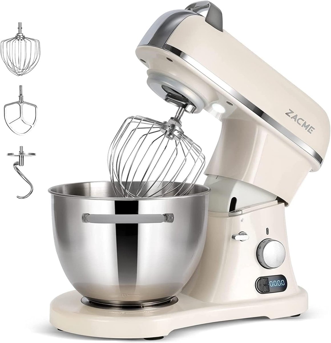 Foodprocessor 8L - Kneedmachine met Display - 1500W Elektrische Keukenmixer - Ideaal voor Commercieel Gebruik - ShopVlot