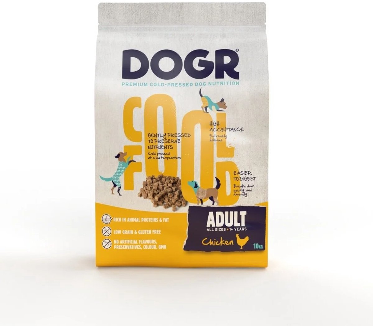 DOGR Dogr Adult Chicken Koudgeperste Brok 10Kg
