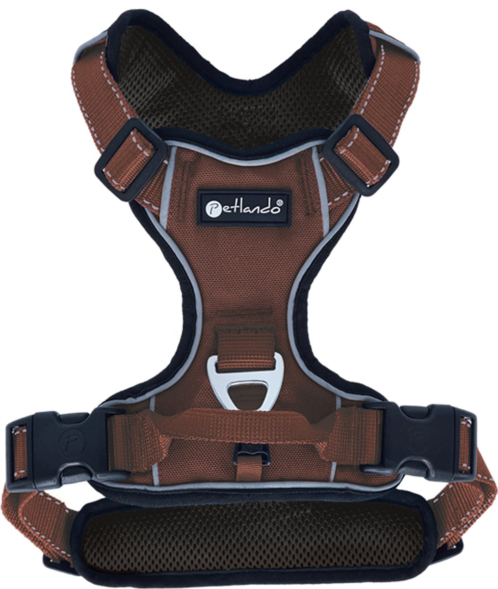 Petlando Outdoor harnas M Mokka Borst 56x68cm