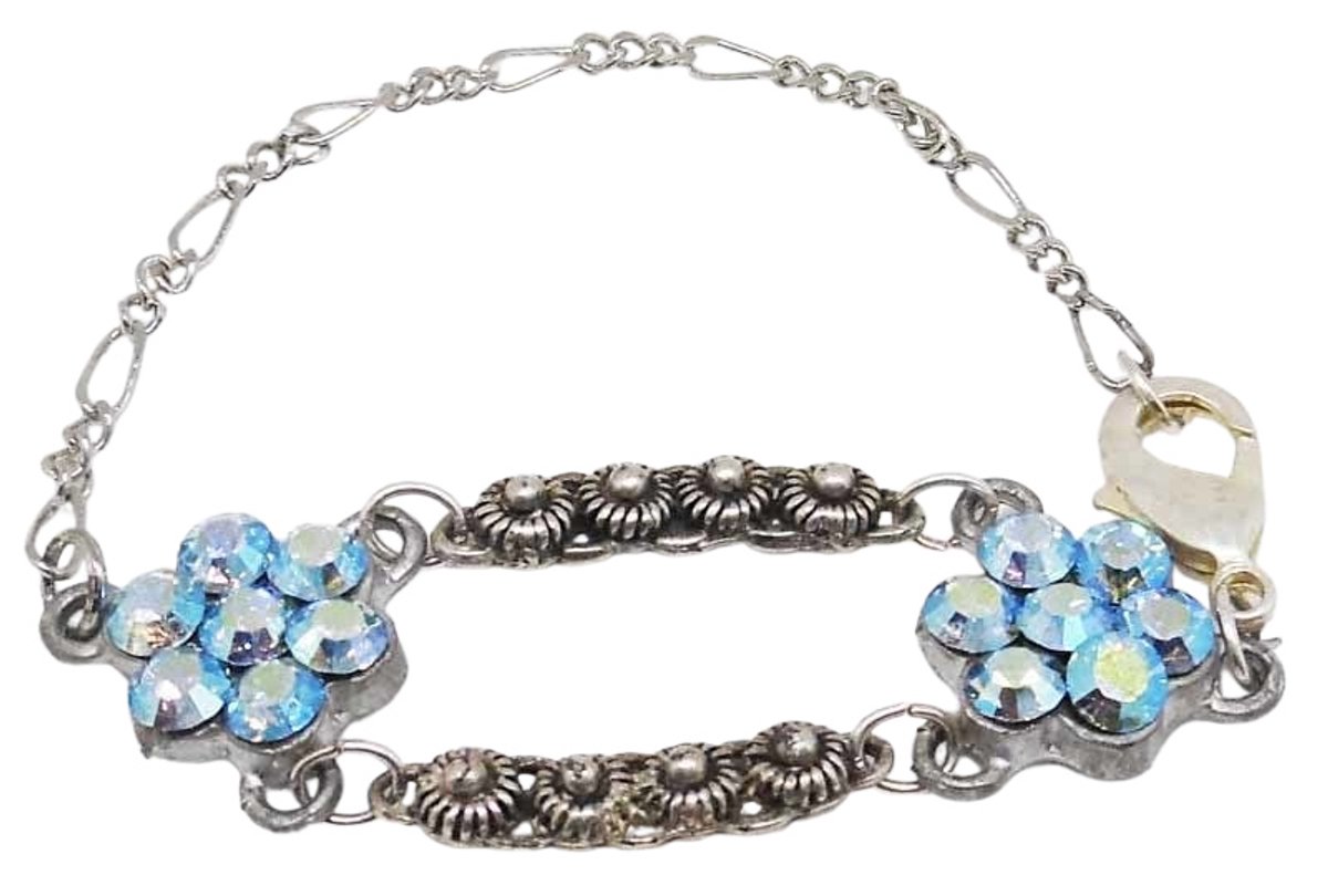 Zeeuws Meisje - Zeeuwse knop armband met swarovski verzilverd
