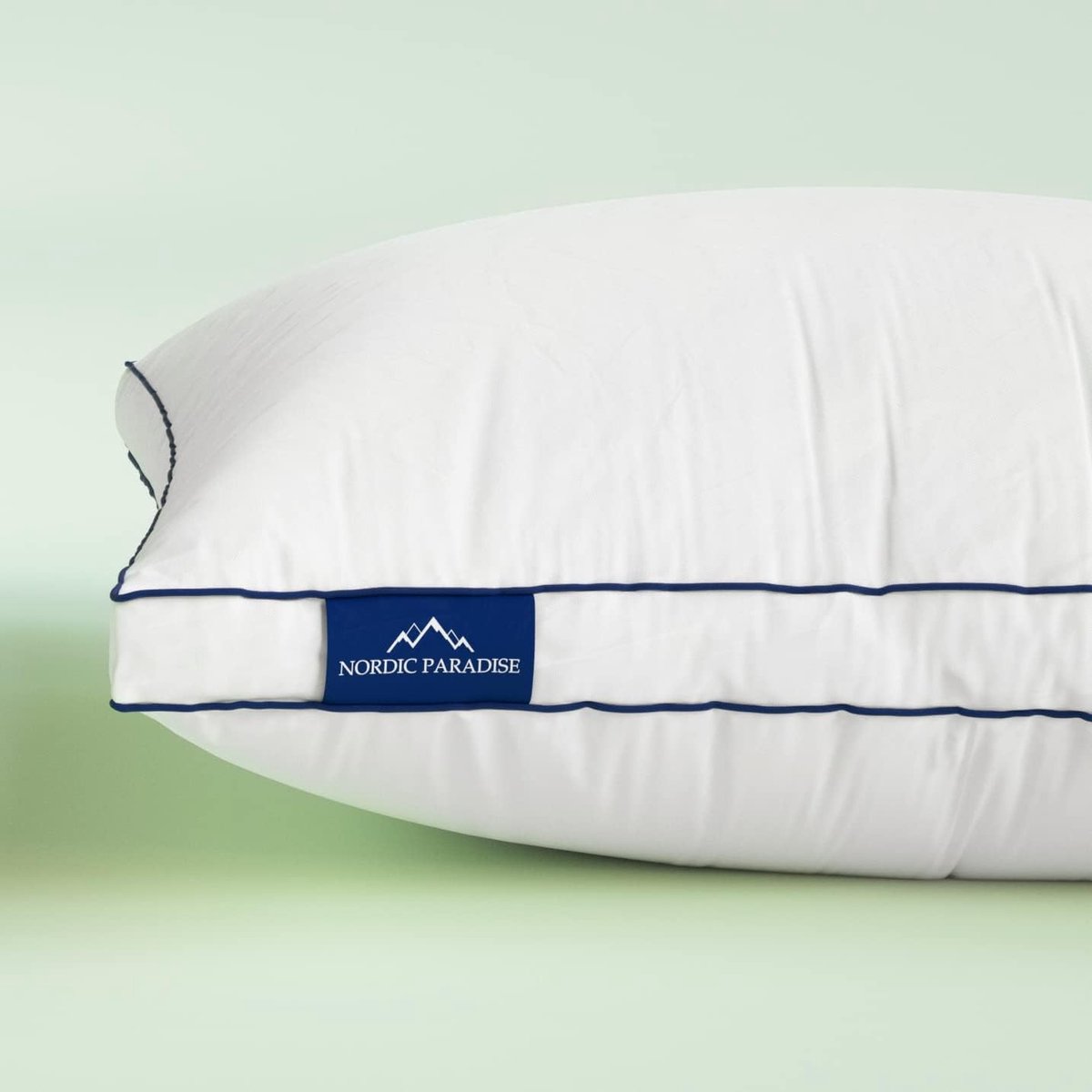 SnelShoppen - Deluxe Dons Kussen 60x60 cm - Zacht Ondersteunend Kussen - Anti-Allergie Percale Katoen Hoes - Luxe Comfort voor Slaapkamer