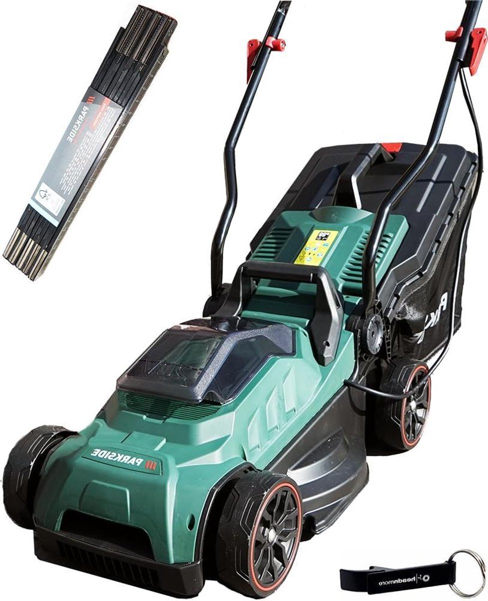 Accu Grasmaaier - Elektrische Duwmaaier - Gazon Onderhoud - Inclusief Duimstok - 33 cm Snijbreedte - Groen