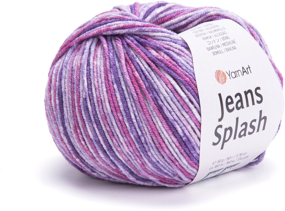 YarnArt Jeans Splash - 55% Katoen 45% Acryl - voor Haken en Breien - 50g / 160m - Kleur 949
