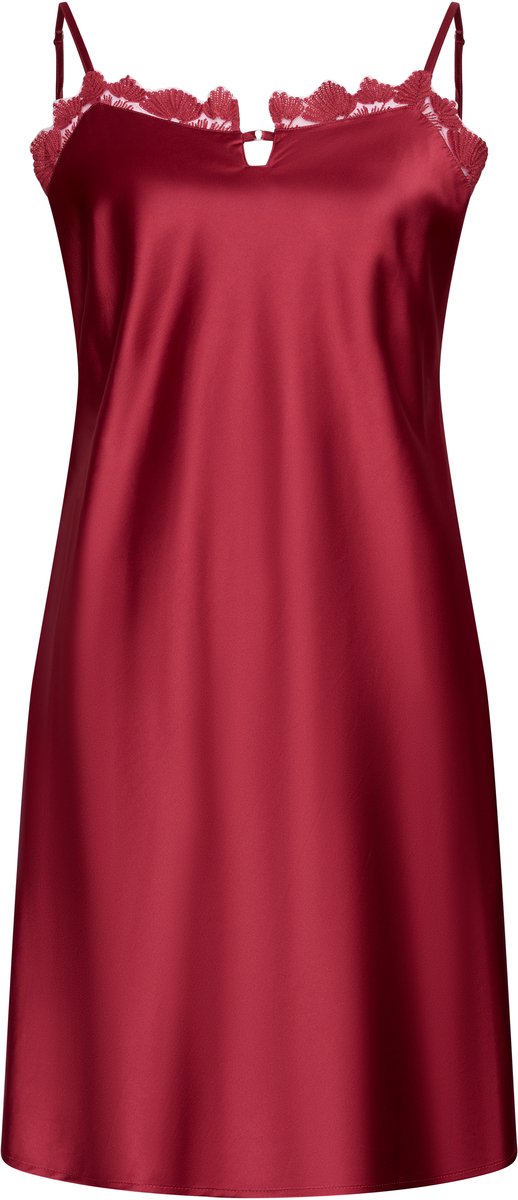 Pastunette Premium - Nachthemd - Scarlet Bloom - Satijn - Kant - Rood