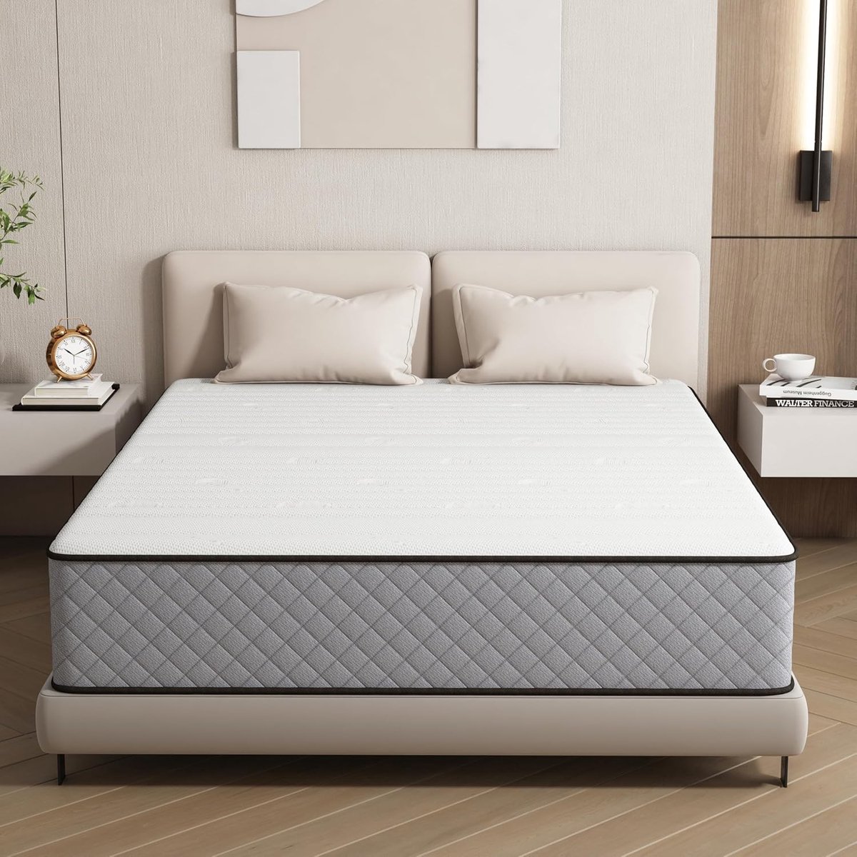 Pocketveringmatras 90 x 200 cm - 7-zone met traagschuim - H3 hardheid - Ademend en koel slaapcomfort - ShopVlot