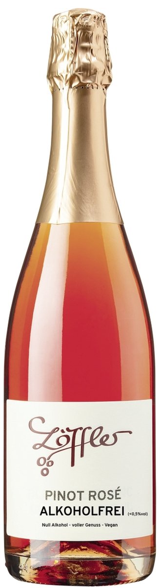 Löffler Pinot Rosé - Alcoholvrije Mousserende Wijn - 0,75L - Vegan