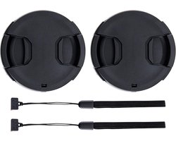 2-Pack 82mm Front Lensdop Deksel met Deluxe Dop Houder voor Canon EF 16-35mm f2.8L, EF 24-70mm f2.8L, Nikon AF-S 24-70mm f2.8E, Sony FE 16-35mm f2.8 GM, FE 24-70mm f2.8 GM & Meer 82mm Draadvoorziening