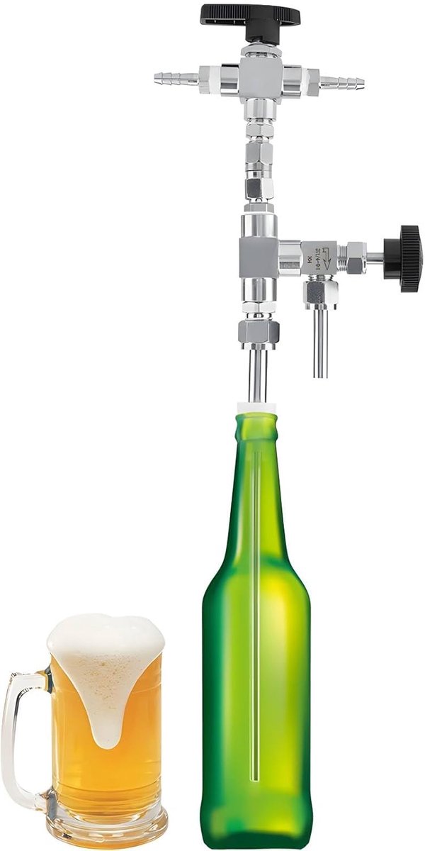 roestvrijstalen tegendruk bierflesvuller Home Brew CO2-bierbrouwset