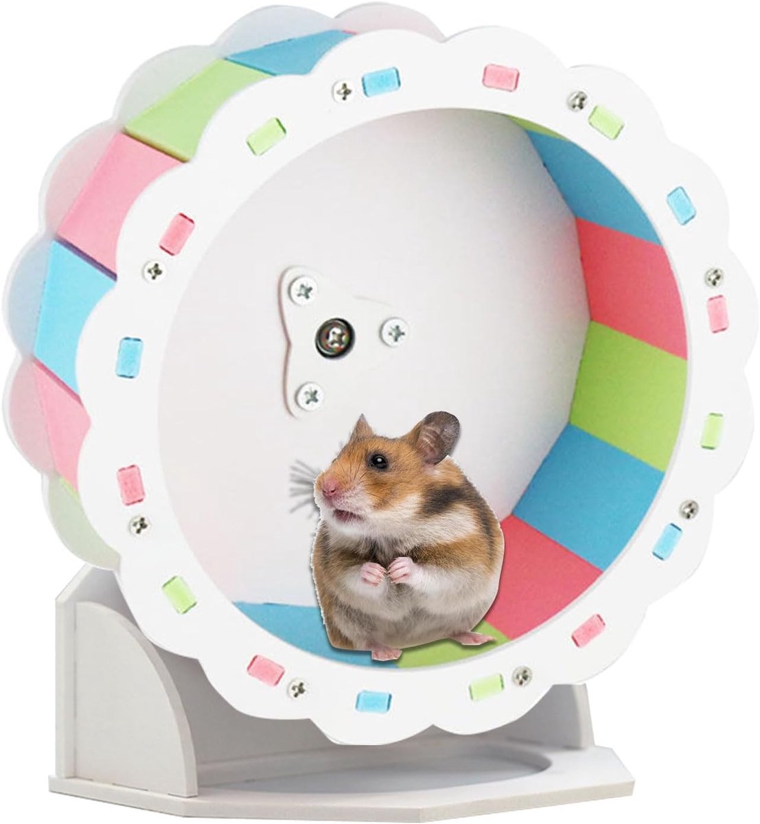 stil wiel, oefenwielen voor kleine hamsters, breng je kleintje eindeloos geluk tijdens het lopen, diameter 22 cm (moet zelf worden gemonteerd), stil
