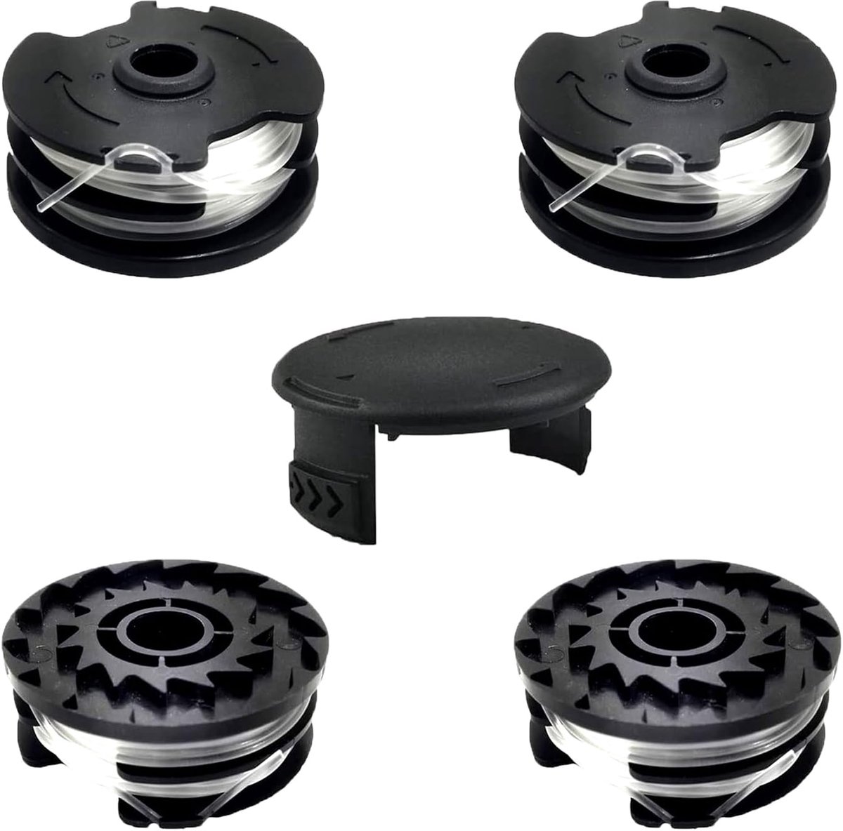 Spoelen voor LIDL Parkside, met 1 dop, nylon draad vervangingsspoel voor LIDL Parkside trimmer grasmaaier PRTA 20-Li A1, B2, C3; PRT 550 A1, A3; PRT 300 A1-2x4m 1,6mm