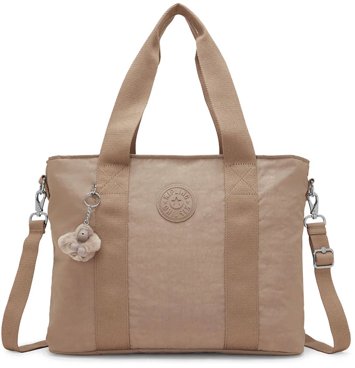 Kipling Minta L Up 20l Stoffentas Beige