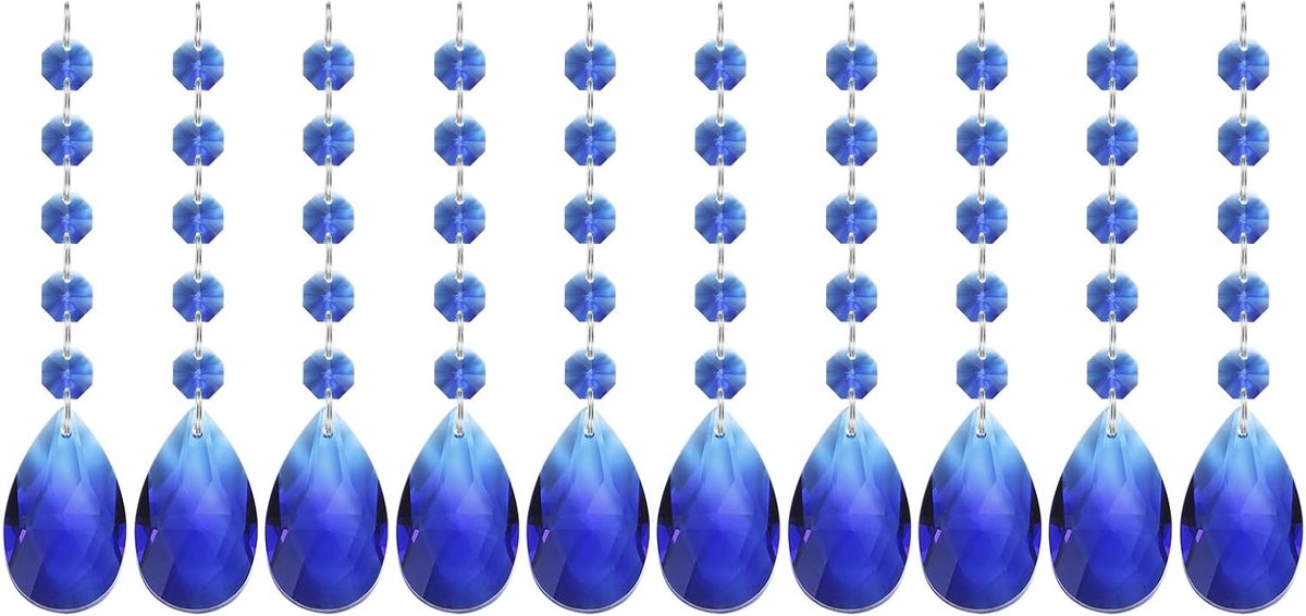 Traanvormige kristallen kroonluchter hangers kralen, 10 stuks 145 mm lengte 38 mm kroonluchter prisma's onderdelen ornamenten hangende kralen voor doe-het-zelf kunst ambachten decoratie,