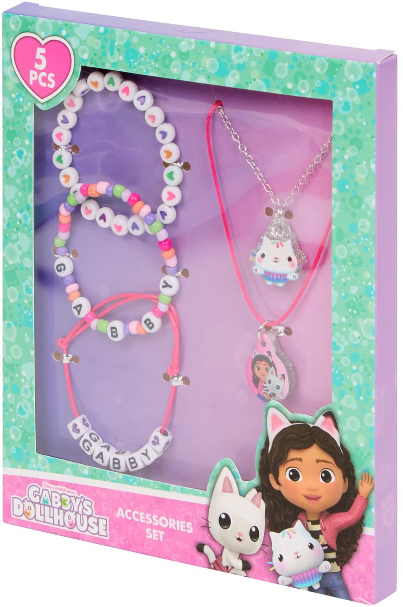 Gabby´s Dollhouse - Sieradenset - ketting - armband - 5 stuks