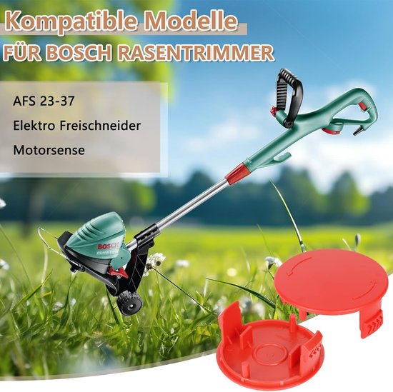 Grastrimmer afdekking spoelafdekking passend voor Bosch AFS 23-37 bosmaaier, 2 stuks Hoogwaardige kwaliteit spoelafdekking Compatibel met Bosch F016800431 trimmerdraad — afbeelding 2