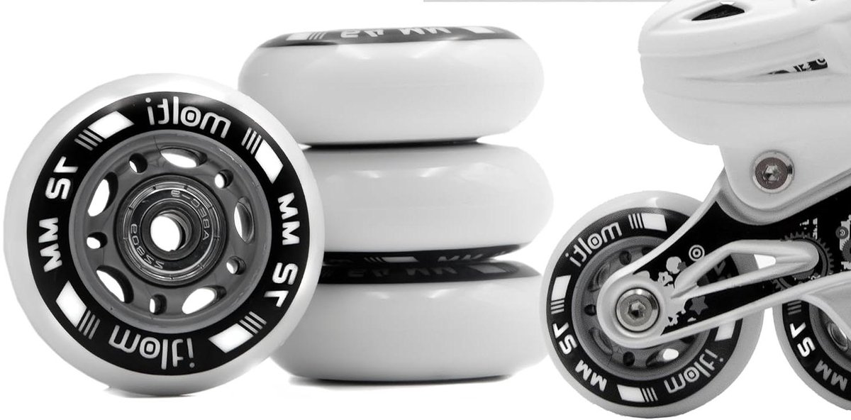 Inline Skate Wielen Rolschaatswielen Skeelerwielen Vrijetijdsplezier ABEC 9 Kogellagers 72 x 24 mm