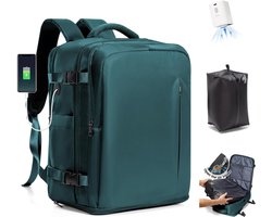 SnelShoppen - SZLX Vacuum Rugzak met Pomp - Waterdichte Airbag Reisrugzak 40x30x20 - Handbagage voor Ryanair - Vacuüm Systeem voor Extra Opbergruimte