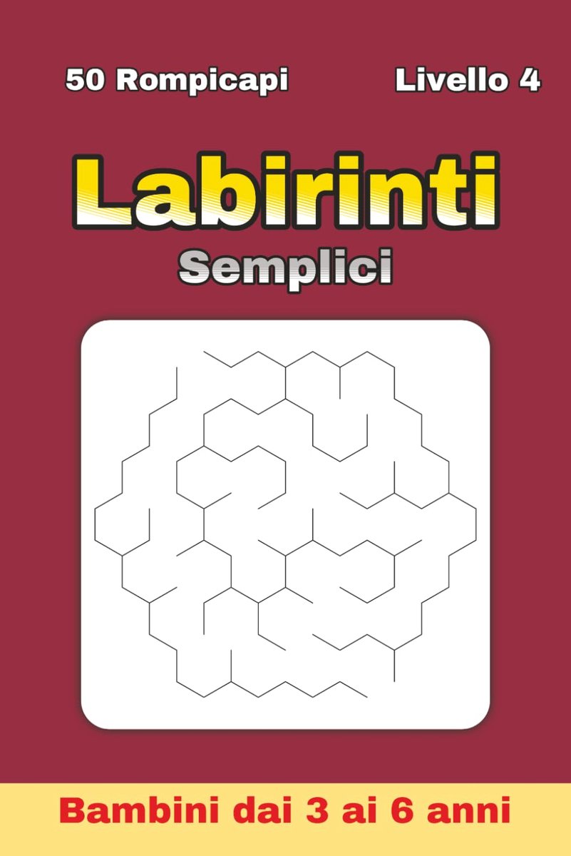Labirinten voor kinderen 3-6 jaar - 50 hexagonale puzzels - educatieve activiteit - stimuleert logica en concentratie - ShopVlot