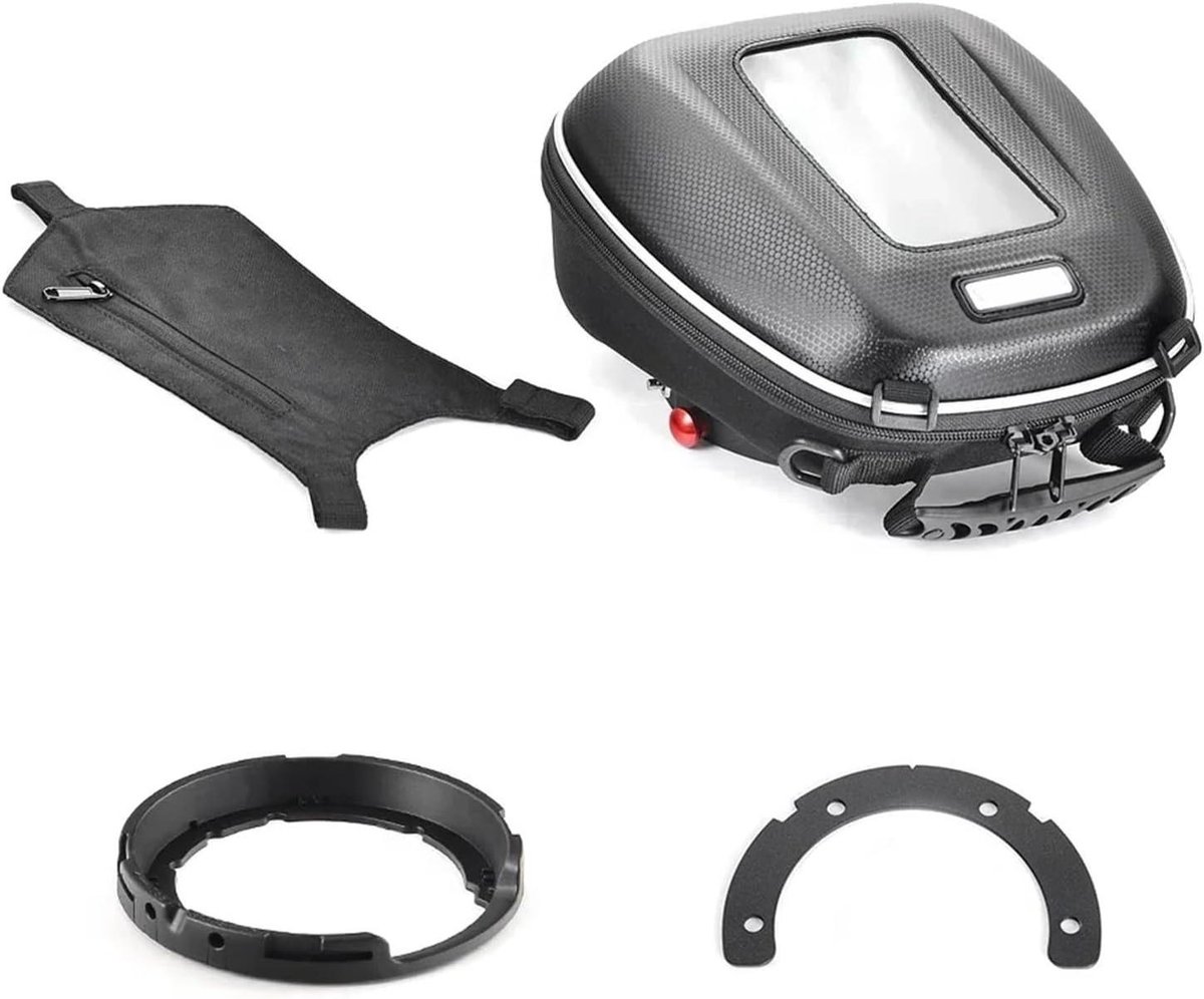 Motorfiets Tanktas - Bagage Rugzak - Motorrijden Navigatie - Snelsluitende Bevestiging - 4L - Zwart