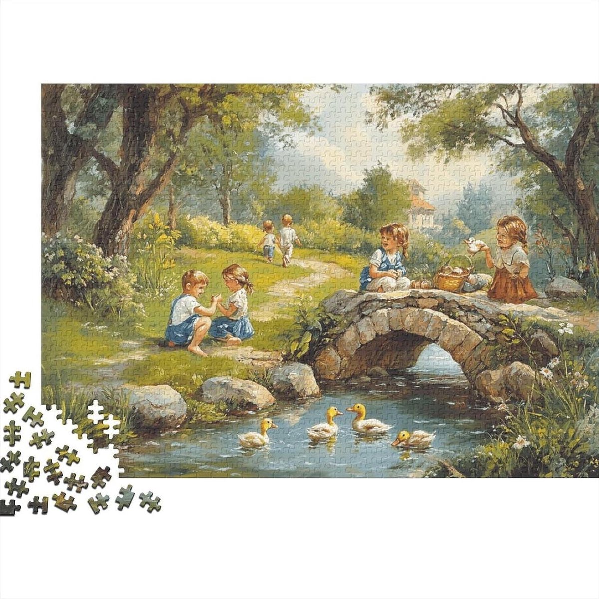Countryside Picknickpuzzel - Legpuzzel Volwassenen - Ontspanning Thuis - Nauwkeurig Gesneden Stukjes - 38 x 26 cm - Niet gespecificeerd