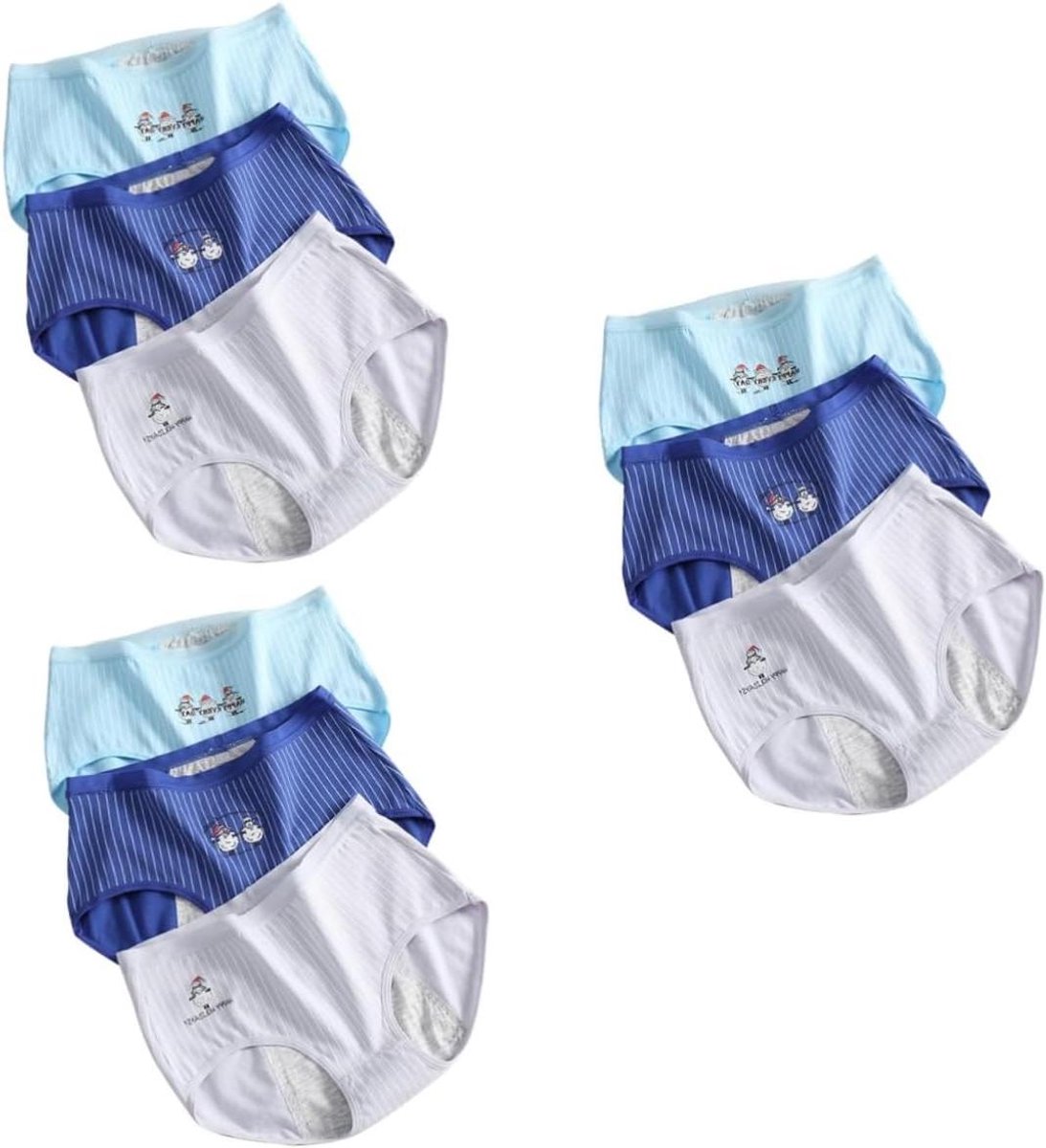 Menstruatie Ondergoed - Period Broekjes - Extra Bescherming - Verbreed Achterpaneel - 9 Stuks - Niet gespecificeerd