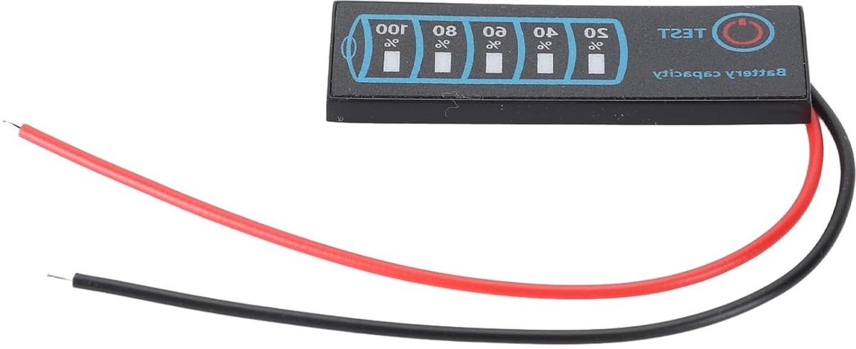 LED Batterij Indicator - Batterijmeter Monitor - Batterij Status Controleren - 3 Kleuren Display - DC 5-30V - Groen