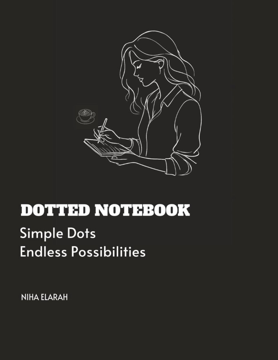SnelShoppen - Dotted Notebook A4 Hardcover 8.5x11 inch, zwart, puntrooster notitieboek voor bullet journaling, mannen en vrouwen, perfect voor school