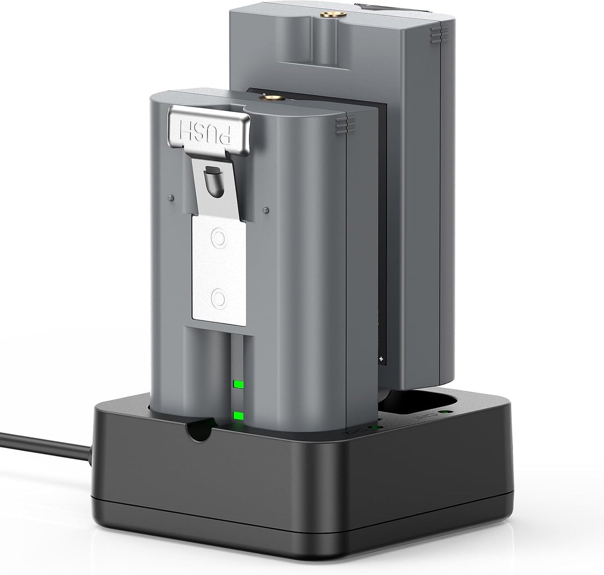 SnelShoppen - Lithium-ion Vervangaccu voor Ring Video Deurbellen 2/3/4/3 Plus, Stick Up Cam Zonnepaneel en Spotlight Cam - 6040mAh met 2 x Accu's + 1