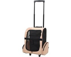 Multifunctionele Dieren Trolley - Reiswagentje Huisdier - Comfortabel Reizen - Inclusief Rugzak Functie - 40 x 25 x 53 cm