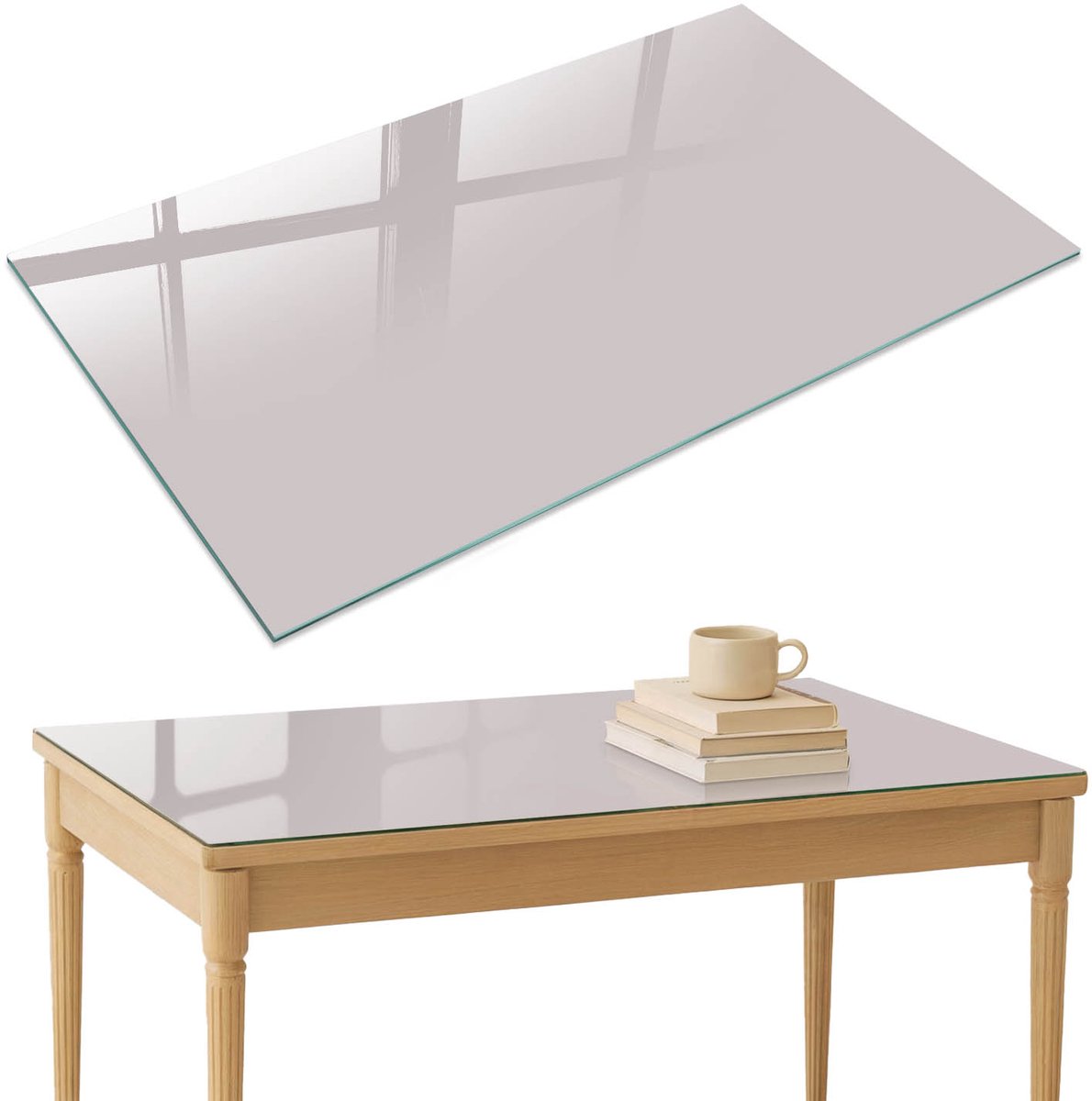 ArtPrintCave Asgrijs Glazen Tafelblad 120x80 cm - Tafelblad Rechthoek - Roze Glazen Eettafel - Achtergronden en patronen Tafelblad Glas