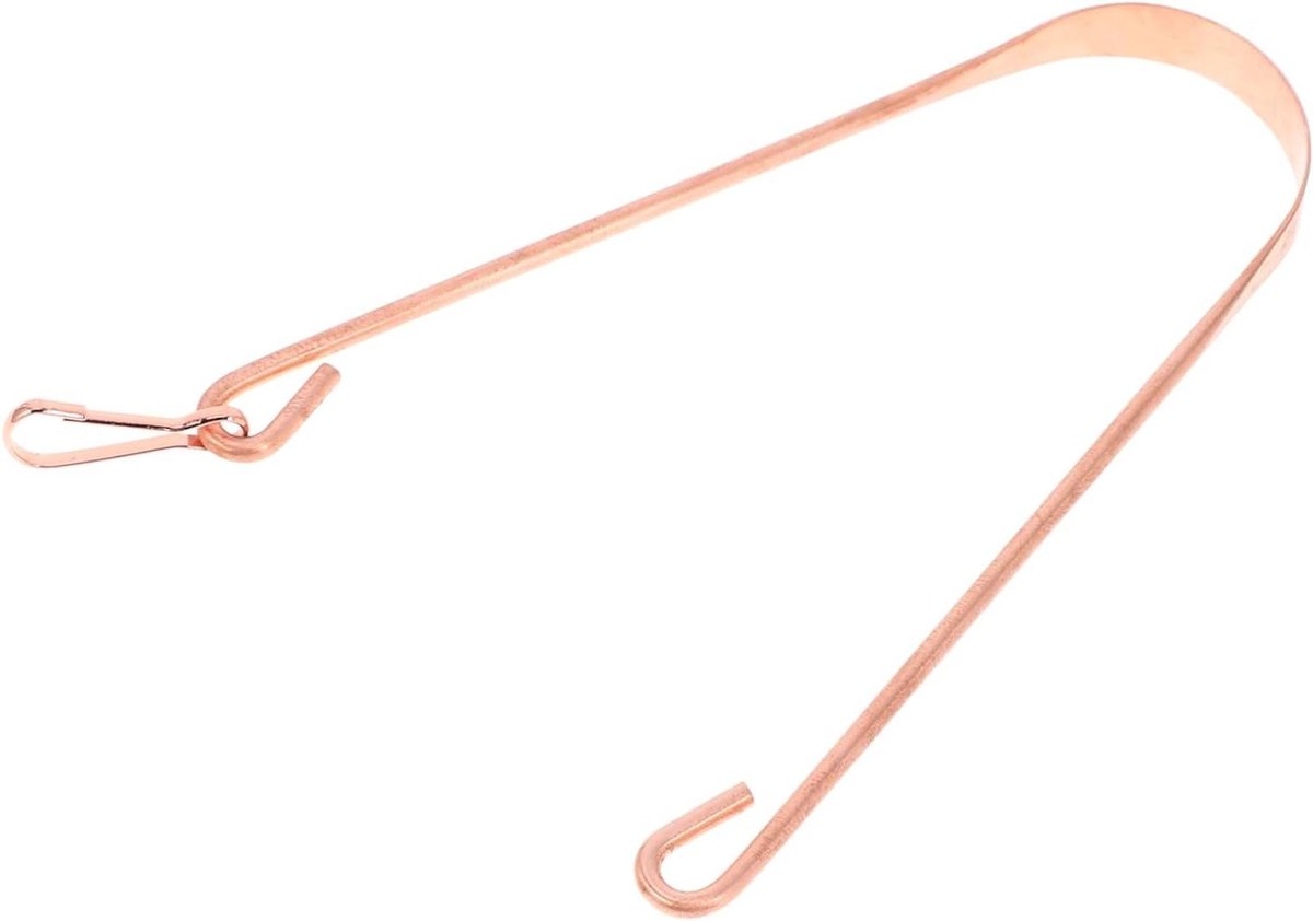 Tongschraper - Tongreiniger Mondverzorging - Frisse Adem - Koperen Schraper - 12 x 36 x 09 cm - Goud