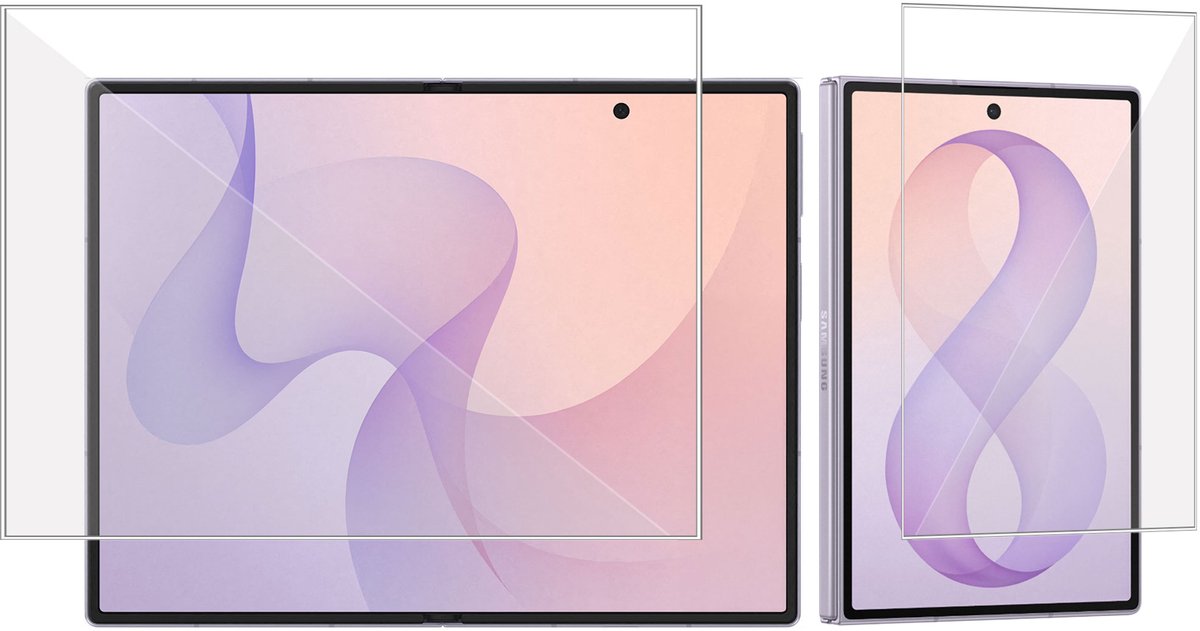 Screenprotector geschikt voor Samsung Galaxy Z Fold 8 - Volledige Dekking - Folie geschikt voor Samsung Galaxy Z Fold 8