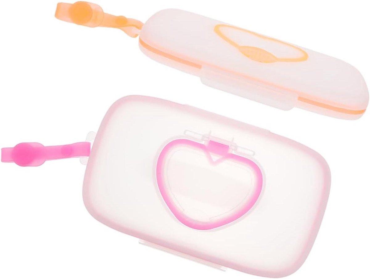 Draagbare Doekjes Houder - Wipes Dispenser - Baby Verzorging - Praktisch Deksel Ontwerp - 22 x 13.5 x 3 cm