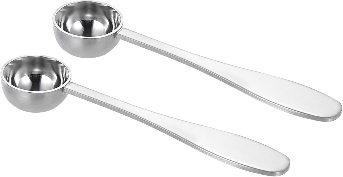 SnelShoppen - 2x 5 ml RVS Theelepels - Roestvrijstalen Maatlepels voor Thee, Koffie en Keuken - Duurzaam, Stijlvol en Praktisch