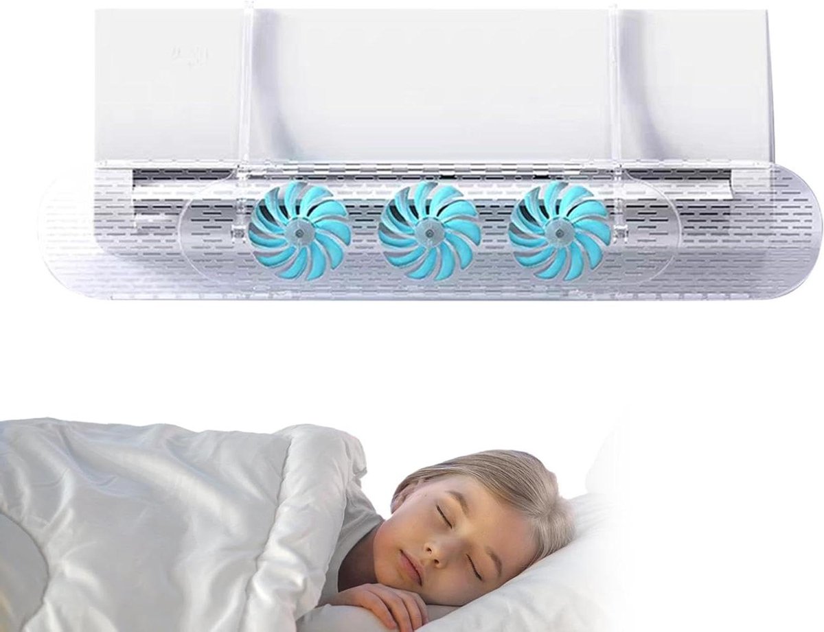 Airconditioner Winddeflector - Luchtstroomgeleider Windscherm - Comfort Verhogend - Uitschuifbaar Ontwerp - 635-956 cm - Blauw