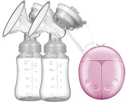 Elektrische Borstkolf - Dubbele Borstpomp - Borstvoeding Geven - Handsfree Ervaring - 300 ml - Wit