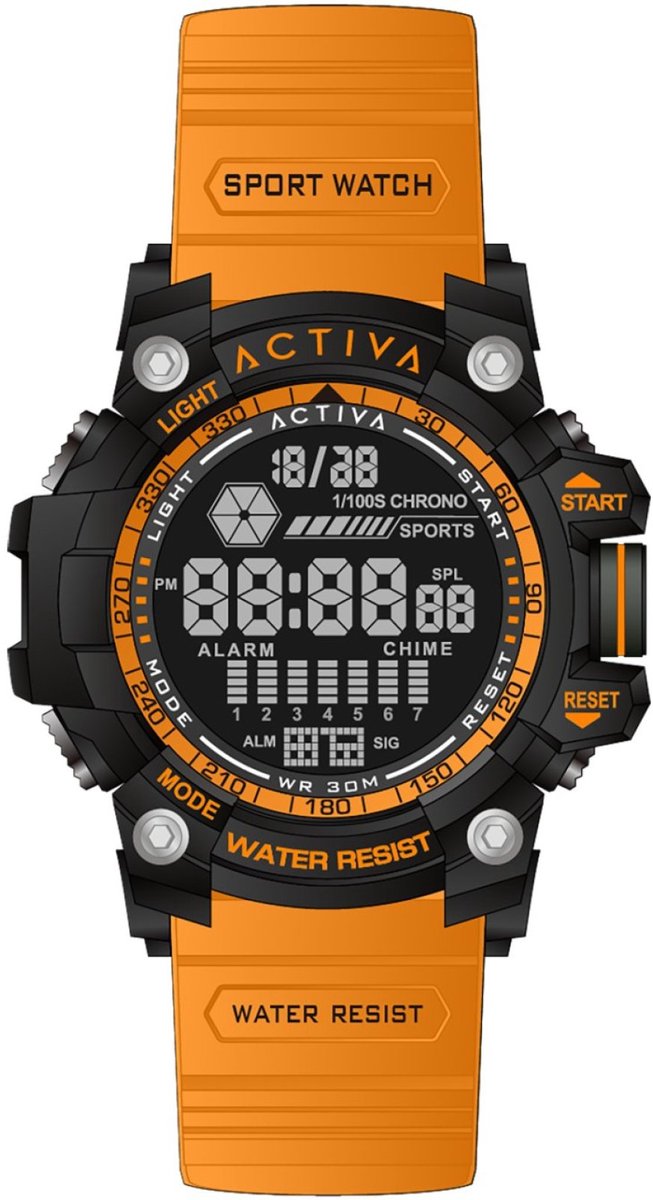 Activa Digital ACW8020-005 Heren digitale horloge - 56 mm