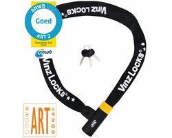 VINZ Salado Chaîne Antivol / Antivol Vélo à Tête Fixe ART2 - 150cm