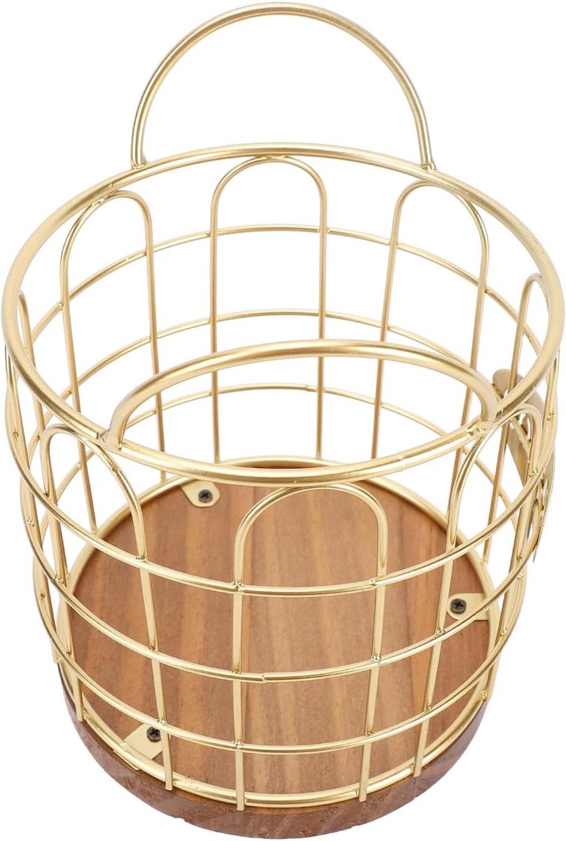 Koffiepadhouder - Opberger Mandje - Koffie bewaren - Grote capaciteit - 18x16x14 cm - Goud