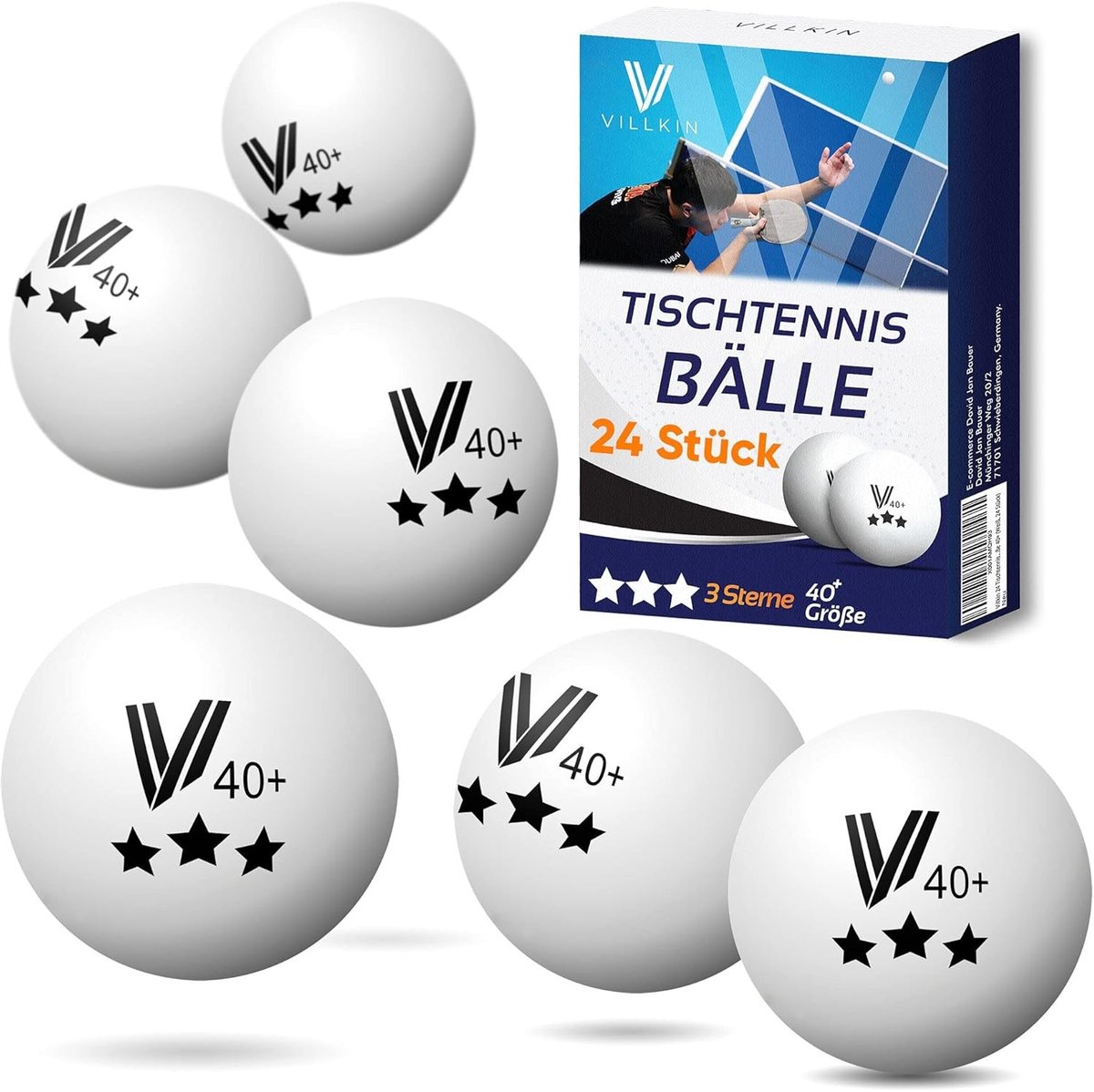 Tafeltennisballen 40mm 3 Sterren - Naadloze Constructie - Duurzaam - Voor Training en Wedstrijdspel