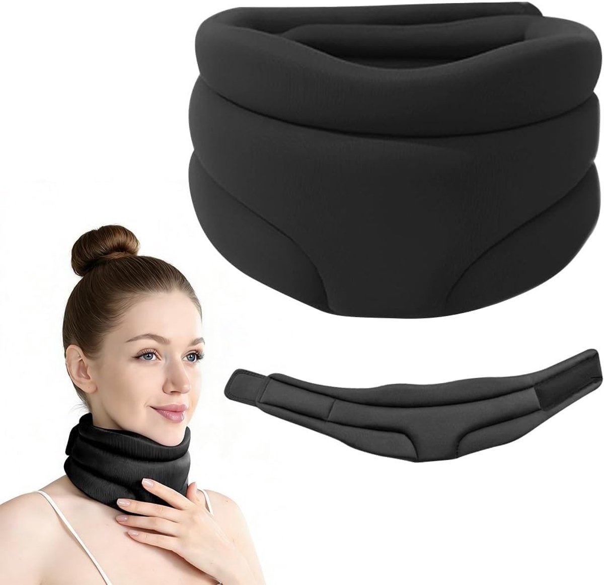 Verstelbare neksteun tegen snurken, ergonomisch kussen voor slaapcomfort, verlichting van nekpijn en druk voor mannen en vrouwen