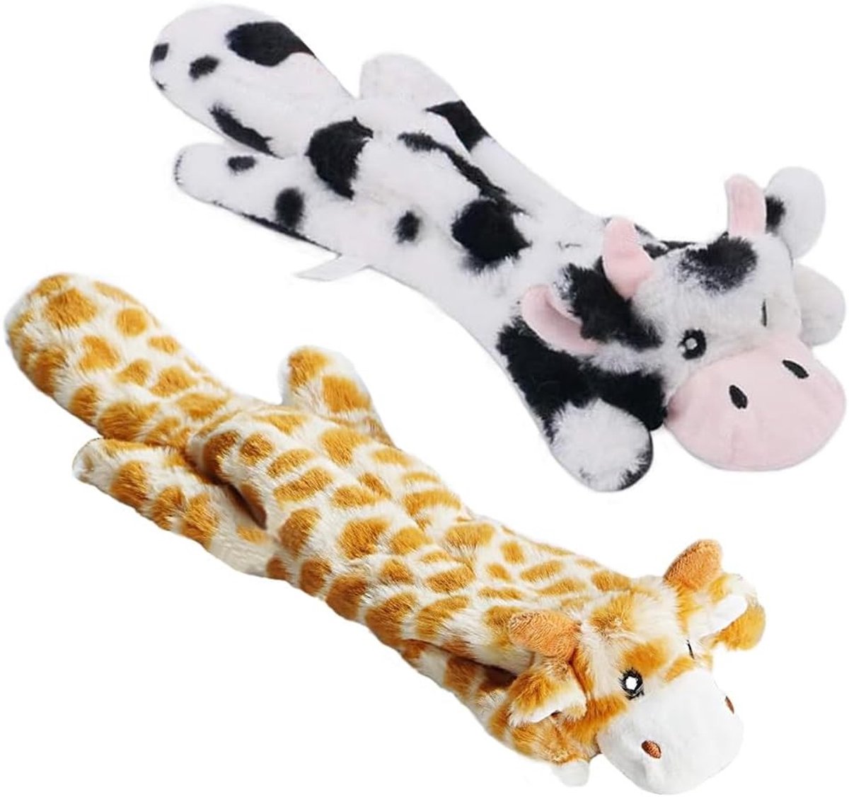 Squeaky Hondenspeeltjes Set van 2, Kauwspeeltjes zonder Vulling voor Puppy’s en Grote Honden, Duurzaam en Veilig