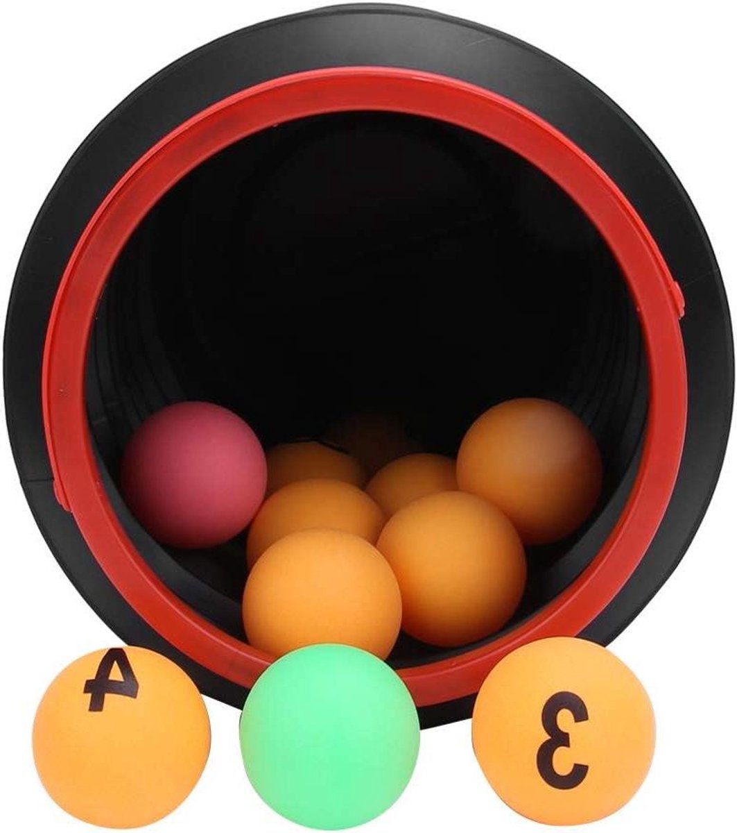 Pingpongballen Set - Tafeltennis Ballen - Loterij Nummer Trekken - ABS Vlamvertragend Materiaal - 12 Stuks - Geel