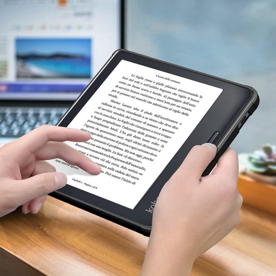 Hoesje voor Kobo Sage - E-reader Cover - Bescherming E-reader - Dun en Lichtgewicht - N.v.t. - Zwart — afbeelding 2